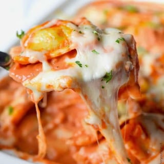 Grandma Shirlie's Baked Ravioli (V)